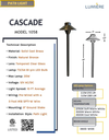 Cascade Solid Cast Brass Pathway Light Natural Bronze