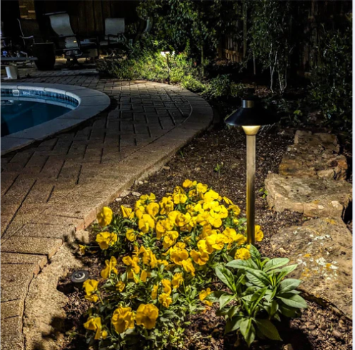 Cascade Solid Cast Brass Pathway Light Natural Bronze