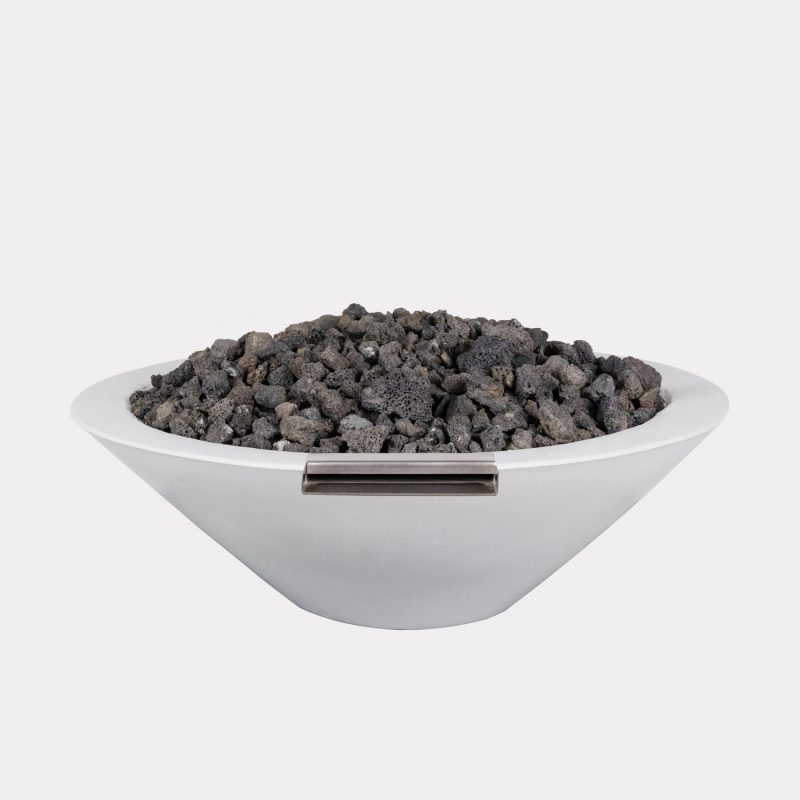 Classic Pearl Round Fire Bowl w/ water scupper