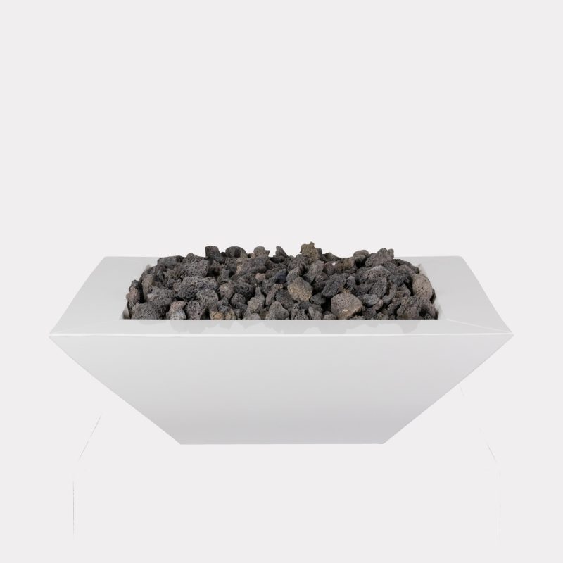 Arctic White Knife Edge Fire Bowl (No Ignition)