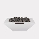 Arctic White Knife Edge Fire Bowl w/ water scupper