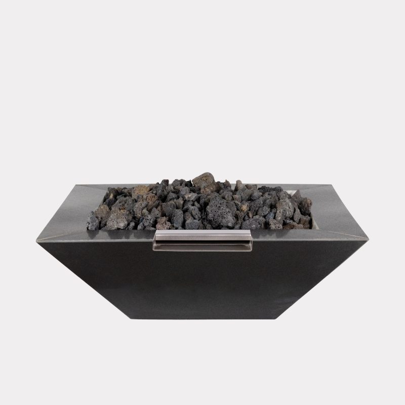 Vantage Black Knife Edge Fire Bowl w/ water scupper