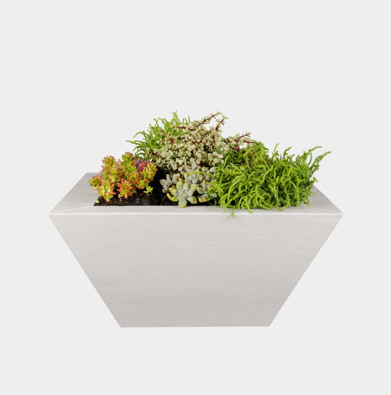 Stone Knife Edge Planter Bowl (Add Water Scupper)