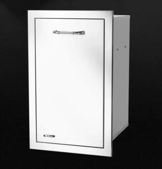 Slim Stainless Steel 10 Gallon Trash Drawer with Reveal (trash can included)