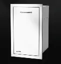 Slim Stainless Steel 10 Gallon Trash Drawer with Reveal (trash can included)