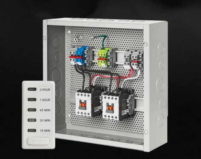 Dual Heater Contactor Panel with Digital Timer for Bull Power Warm Infrared Heater