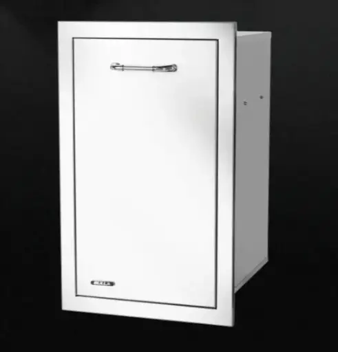 Slim Stainless Steel 10 Gallon Trash Drawer with Reveal (trash can included)