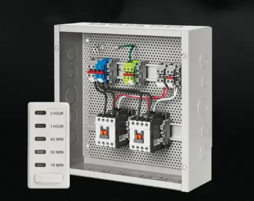 Dual Heater Contactor Panel with Digital Timer for Bull Power Warm Infrared Heater